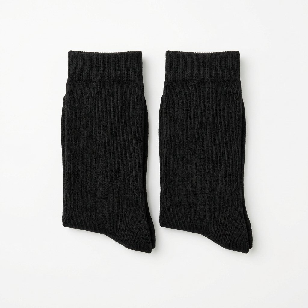Mr DIY Solid Black Cadet School Socks